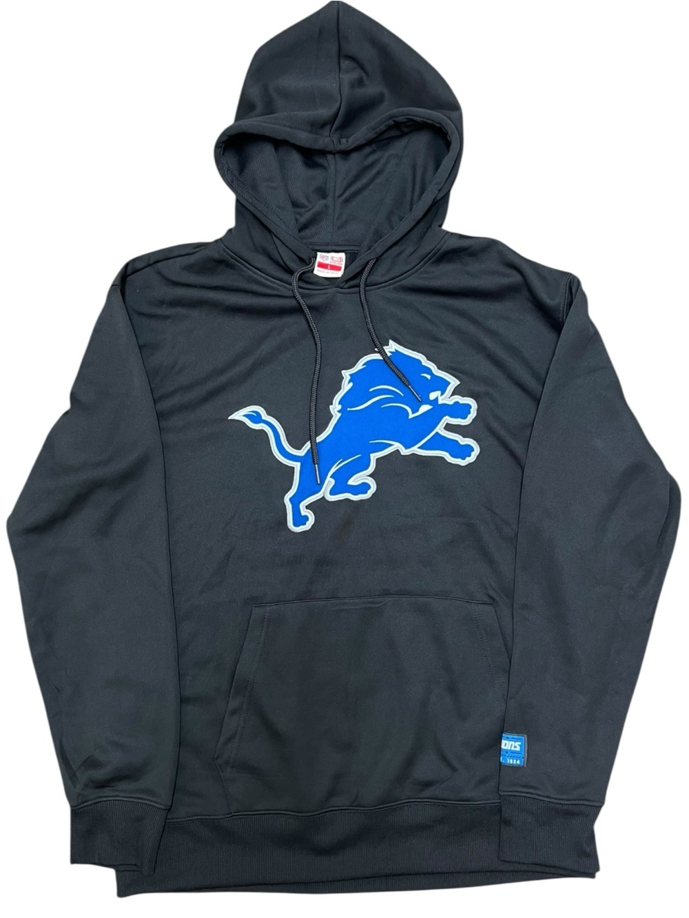 Detroit‎ Lions Large NFL Stitch Logo Hooded Sweater NWOT